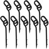 NIYANGLE Picchetti per Carpfishing Accessori per Pastura in Plastica Neri 10 Pezzi con Micro Punte per Stabilità Migliorata Adatti a Varie Situazioni di Pesca