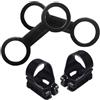 SKISUNO Set 4 Fermagli Reggiboccaglio per Maschera da Immersione in Silicone | Nero, Vestibilità, Montaggio e Rimozione Semplici, Leggero e Portatile, Ricambio Pratico per Boccagli Subacquei