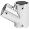 FITEGBAPY 60° 3 Way Stainless Rail Fitting | Boat Handrail Connector (Left Φ22mm（7/8）)