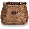 CXWXC Cestino per bicicletta, realizzato a mano, in rattan, per ragazze e donne, cestino anteriore per bicicletta con portabicchieri da caffè, per beach cruiser, e-bike