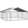 Gecheer Gabbia per Cani da Esterno 300x300x150 cm, Gabbia in Acciaio, Recinto per Cani