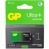 GP 9V - Set da 1 Batterie | GP Ultra Plus | Pile Alcaline 9 Volt/Transistor - Lunga Durata