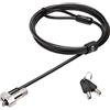 Kensington K64444WW Lucchetto per laptop con chiave NanoSaver, Per laptop ultrasottili con slot di sicurezza Nano, Tecnologia di blocco Cleat & cavo in acciaio al carbonio antitaglio