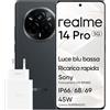 realme Smartphone 14 Pro 5G, 8+256 GB, schermo curvo 3D 6,77 120 Hz, fotocamera Sony IMX882 OIS, processore Dimensity 7300, protezione IP69, batteria 5260 mAh, con adattatore, colore grigio