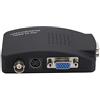 Cuifati Adattatore Convertitore BNC S Video a VGA HD, 60Hz - 75Hz Alta Frequenza di Scansione Potente Riduzione del Rumore Plug and Play per Computer PC Monitor UK EU Plug