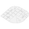 Topiky Righello per Trapunta con Taglierina per Angoli Curvi, Righello per Patchwork in Acrilico per Cucire, Modelli per Quilting, Strumento per Patchwork per Modelli di Cucito (d'oro)