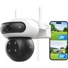 EZVIZ C90 Dual 8MP (4MP 4MP) Telecamera WiFi Esterno con Doppia Lente Telecamera