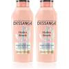 DESSANGE - Shampoo Hydra-Protector Hydra-Brush - Arricchito con acido ialuronico e olio di rosa - Idrata e protegge - Capelli esposti ai dispositivi riscaldanti - 2 x 280ml