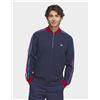Adidas Mens adidas Felpa Originals 3 Stripes Half Zip - Blu, blu