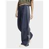 Adidas Womens adidas Pantaloni In Denim Adibreak Mid Rise Wide Leg - Blu, blu