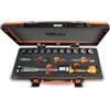 Beta 666/C10X - Chiave dinamometrica a scatto Zero-Reset 20-100 Nm con quadro 1/2" in cassetta con bussole e prolunghe
