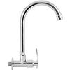 BAFOVY Rubinetto da a Parete con Acqua Fredda Monocomando, Rotazione 360°, Costruzione in Ottone Massiccio, Placcato Cromo con Filettatura G1/2 Pollici per Lavello e Vasca per