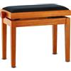 GEWA Pianoforte - Panca Per Piano Deluxe - Acero Satinato - Sedile Nero
