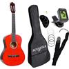 ACUSTIKA Chitarra Classica in Legno 100 cm 6 Corde in Nylon 4/4 Misura 39 Classica 39"