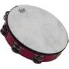 Remo Tamburello da 20 cm 8" con pelle naturale con 16 paia di piattini colore rosso R