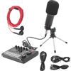No Kit Scheda Audio Portatile Microfono A Condensatore per PC Set Scheda Audio4705