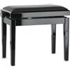 GEWA Pianoforte - Panca Per Piano Deluxe Vinyl - Nero Lucido - Sedile Nero