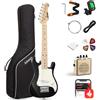 Donner Kit per principianti per chitarra elettrica da 30 pollici ST Style Black 76,2 cm