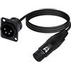 No 2X( di Prolunga Audio da 5 Metri con Presa per Microfono Passante per P3326