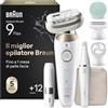 Braun Silk-Épil 9 Flex Skinspa Epilatore Elettrico Donna, 9-681 3D Oro