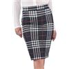 Pretty Fashion Gonne a matita lisce da donna UK con vita elasticizzata separata Gonne da donna lunghezza midi circa 25 pollici (63 cm) lunghezza al ginocchio gonna nera gonna a matita da donna colori