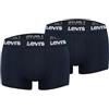 Levi's Boxer da Uomo con Logo Repeat (Confezione da 3), Blu Navy, L
