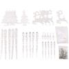 SODIAL 2X(Albero di Natale Trasparente In Acrilico Ghiacciolo Ornamenti 9331