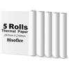 Bisofice 5 Rotoli Carta Termica A4 Compatibile con tutte le Stampante Termica Portatile
