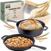 Pentola Con Padella in Ghisa 26CM - 2In1 Girarrosto E Casseruola 3L Con Padella