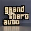 INSEGNA LUMINOSA LED A BATTERIE \ GRAND THEFT AUTO GTA PS4 GIOCHI \ TARGA DA BAR