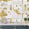 Adesivi Piastrelle PVC 20x20 Cucina Bagno Mattonelle Adesive Muro Cemento Oro