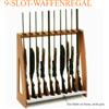 Supporto per pistola in legno per 9 pistole, supporto verticale con imbottitura