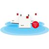 Set Sistema Mesh AVM Frittz 1700 WiFi 7 2.4GHz 5GHz 3pz Bianco Rosso [20003129]