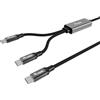 Equip Cavo di ricarica Equip 128895 Usb tipo C a Y Cablato 1.5m PD 140W Intrecciato Nero [351030]
