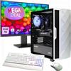 GAMEMAX Gaming-PC MegaDeal Diamond WT Komplett SET 2701 7798 Ryzen 7 5700X 16GB RAM 1TB SSD RTX 5060 Windows 11 + MSI PRO MP2412 Monitor 60 cm (24")