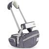 SONARIN Multifunzionale Hipseat Marsupio,Ergonomico Neonati Marsupio Supporto del Sedile Portantina Bebè Seggiolino con Cintura di Sicurezza & Tracolla per Neonato Bambino 0-24 Mesi(Grigio)