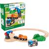 Brio World - Starter Set Solleva e Carica Pista In Legno Per Bambini Treno B