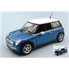 MotorMax MINI COOPER 2001 BLUE/WHITE 1:18 Motormax Auto Stradali -I- Modellino Nuovo