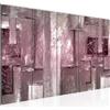 Quadro Moderno Astratto Viola XXL 200x80 5 Pezzi Tele Soggiorno Camera da Letto