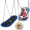 Altalena Nido Ovale Da Giardino per Bambini E Adulti, 165 X 70 Cm, Sospensione F