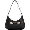 GUESS Mimina Top Zip Shoulder Bag, Borsa a Tracolla Donna, Nero, Taglia Unica
