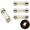 weiXuan Confezione da 4 LED per auto, 27 mm/ 31 mm / 36 mm / 39 mm / 41 mm, 12V, COB, 360 gradi, lampadine a filamento, luce bianca calda, 3000 K, per luce interno auto, luce targa