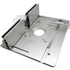 Walmeck Piastra di Inserto per Banco Fresa 2 in 1 per Banco da Lavoro in Legno, Tavola Ribaltabile Lega di Alluminio, Lavorata con Precisione CNC Fresatrice e Rifilatrice E