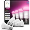 Philips Hue LED A60, Lampadina smart E27, Confezione da 4