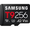 Samsung Scheda di Memoria MicroSD T9, 256 GB, Scheda di Memoria per Uso Professionale, Per Droni, Action Cam e Fotocamere a 360°, Fino a 200 MB/s in Lettura e 130 MB/s in Scrittura, MB-MH256T