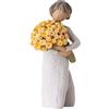WILLOW TREE Figurina Statuina Mazzo di Rose Gialle Design di Susan Lordi 14cm Resina