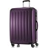 HAUPTSTADTKOFFER - ALEX - Valigia rigida, Trolley espandibile, Bagaglio con 4 ruote doppie, TSA, 75 cm, 119 litri, Viola
