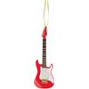 MUSIC Christmas Ornament Decorazioni per Albero di Natale Electric Guitar red