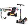 Teorema Gadget - Teorema: Teosport - Monopattino Alluminio 3 Ruote 120/80Mm C/Led - Box