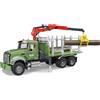 Bruder Gadget - Bruder: 2824 - Mack Granite Trasporto 3 Tronchi Con Gru - Bruder